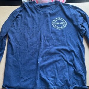 Chicago Fire Dept Navy Long Sleeve Shirt